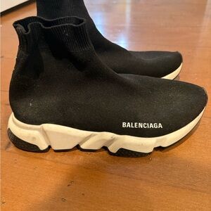 Balenciaga Black and White Sock Sneakers